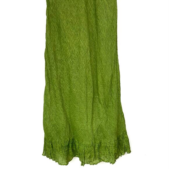 NWT Mes Desmoiselles Nuval Green Cotton Maxi Dress Size 38/US 6 - Picture 8 of 16